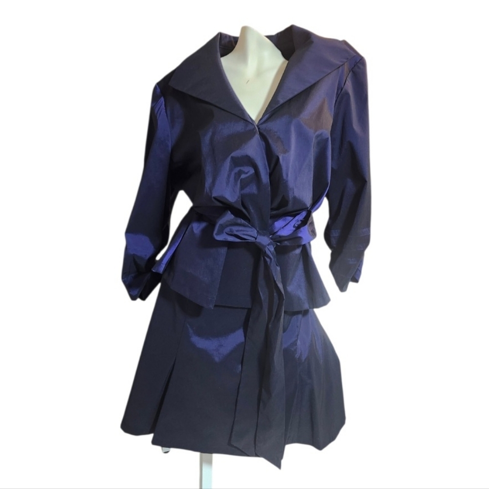 🇺🇸R&M Richards Purple Jacket and Skirt Set. 80's Style.
